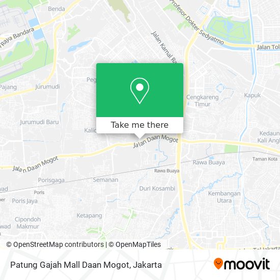 Patung Gajah Mall Daan Mogot map