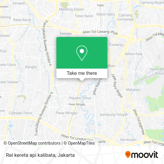Rel kereta api kalibata map