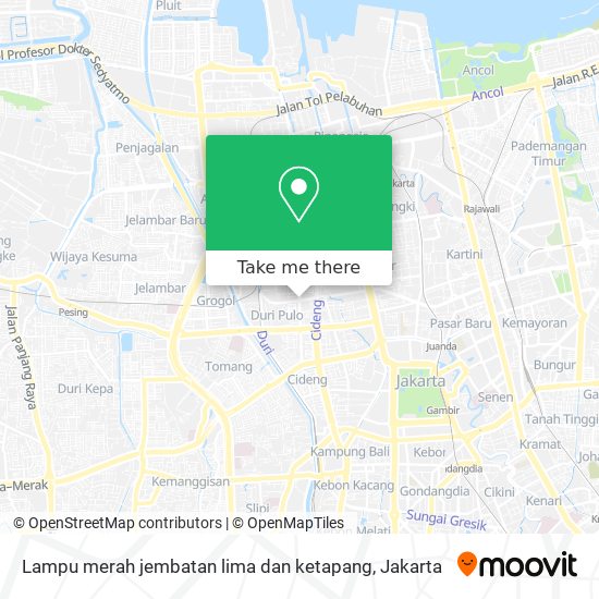 Lampu merah jembatan lima dan ketapang map