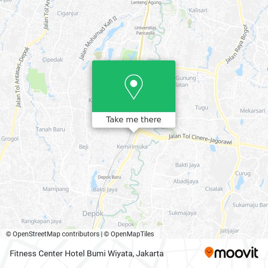 Fitness Center Hotel Bumi Wiyata map