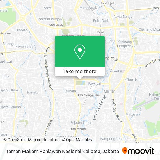 Taman Makam Pahlawan Nasional Kalibata map