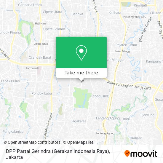 DPP Partai Gerindra (Gerakan Indonesia Raya) map