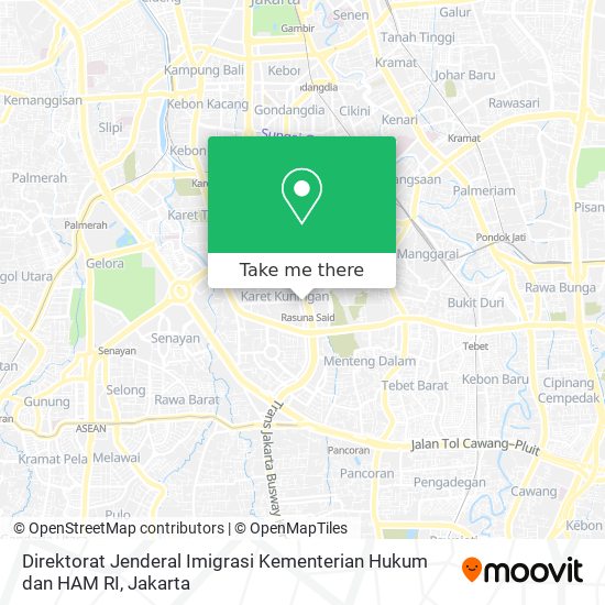Direktorat Jenderal Imigrasi Kementerian Hukum dan HAM RI map