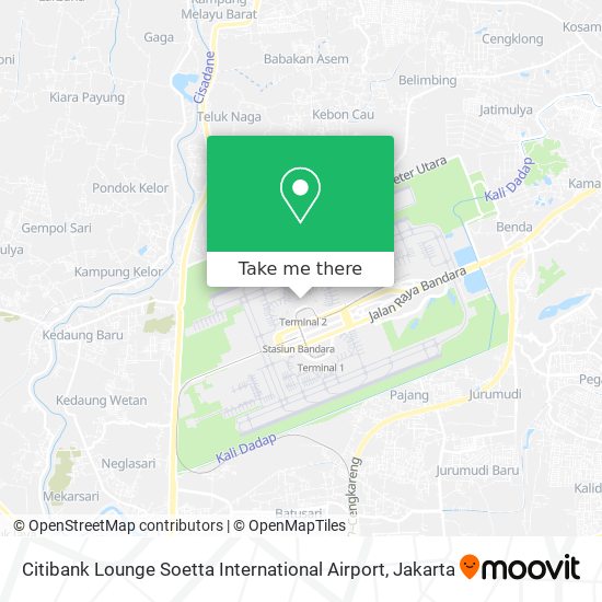 Citibank Lounge Soetta International Airport map