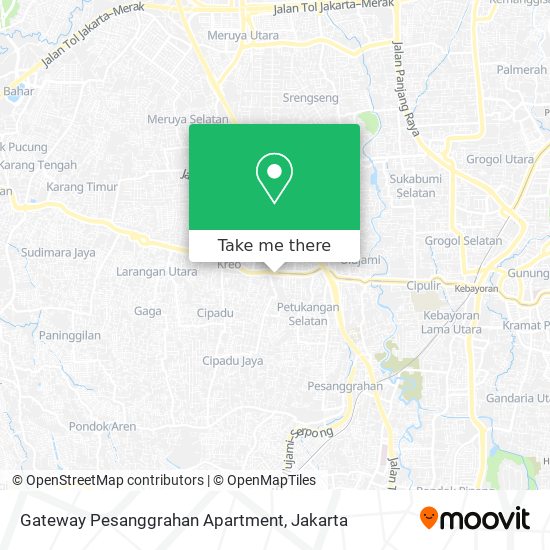 Gateway Pesanggrahan Apartment map