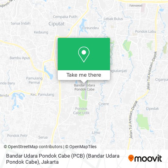 Bandar Udara Pondok Cabe (PCB) (Bandar Udara Pondok Cabe) map
