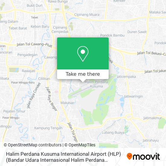 Halim Perdana Kusuma International Airport (HLP) (Bandar Udara Internasional Halim Perdana Kusuma) map