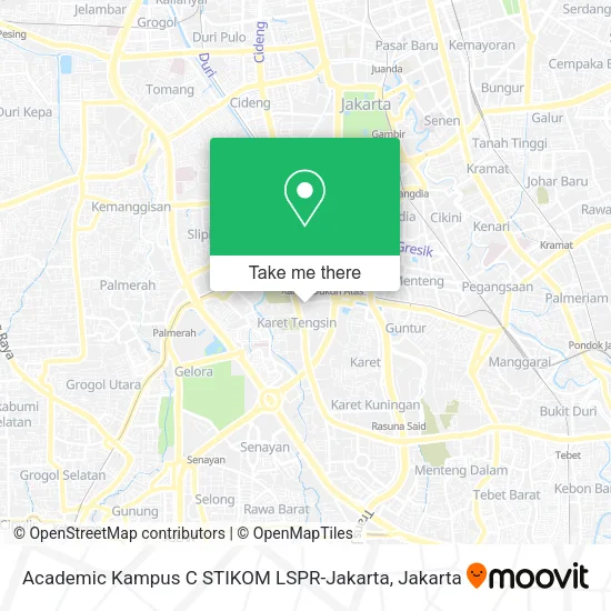 Academic Kampus C STIKOM LSPR-Jakarta map