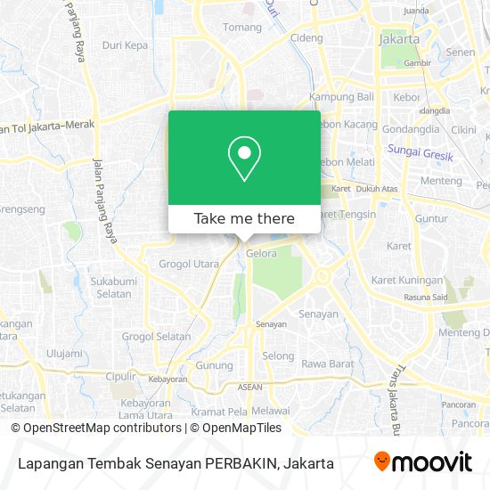 Lapangan Tembak Senayan  PERBAKIN map