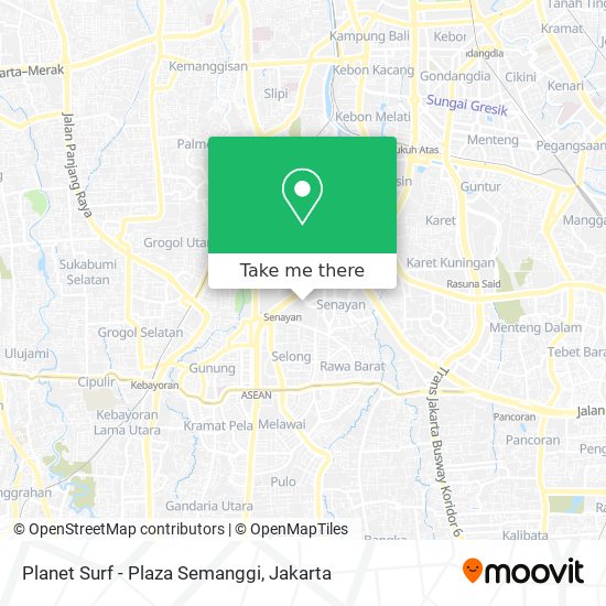 Planet Surf - Plaza Semanggi map