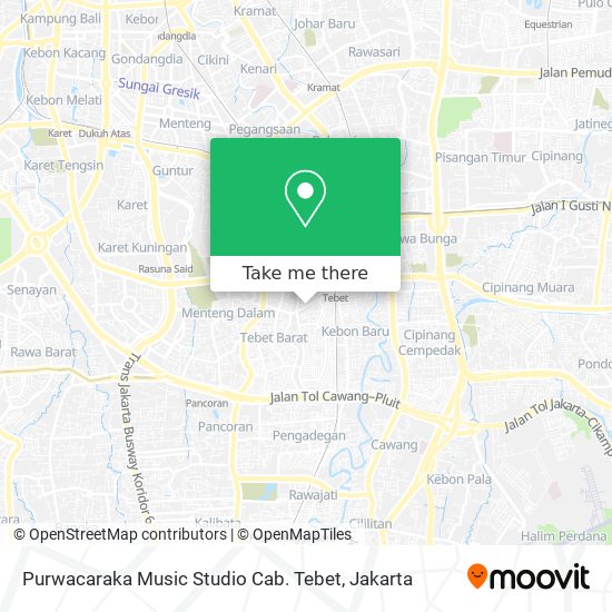 Purwacaraka Music Studio Cab. Tebet map