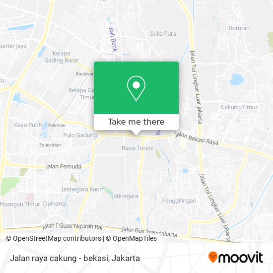 Jalan raya cakung - bekasi map