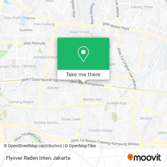 Flyover Raden Inten map