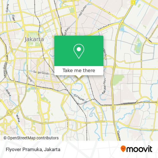 Flyover Pramuka map