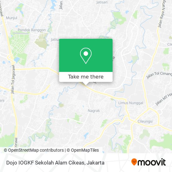 Dojo IOGKF Sekolah Alam Cikeas map