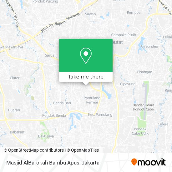Masjid AlBarokah Bambu Apus map
