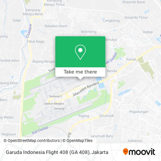Garuda Indonesia Flight 408 (GA 408) map