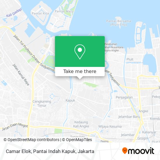 Camar Elok, Pantai Indah Kapuk map