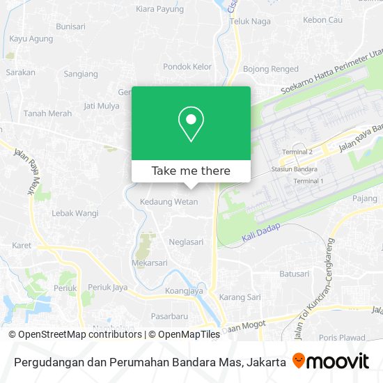 Pergudangan dan Perumahan Bandara Mas map