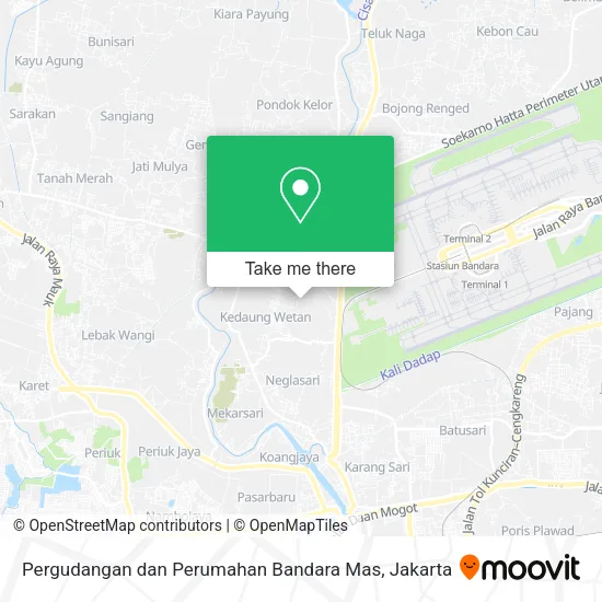 Pergudangan dan Perumahan Bandara Mas map