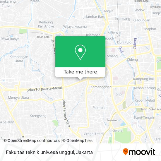 Fakultas teknik univ.esa unggul map