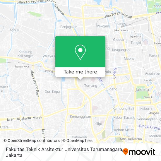 Fakultas Teknik Arsitektur Universitas Tarumanagara map