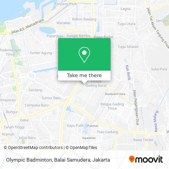 Olympic Badminton, Balai Samudera map