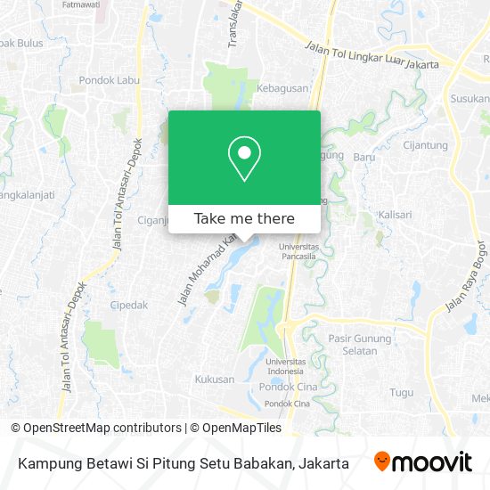 Kampung Betawi Si Pitung Setu Babakan map