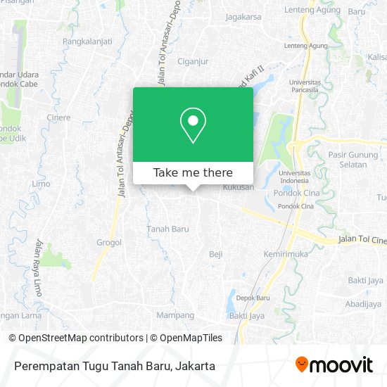 Perempatan Tugu Tanah Baru map