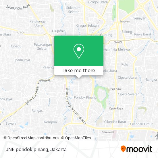 JNE pondok pinang map