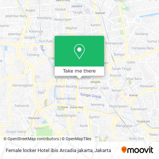 Female locker Hotel ibis Arcadia jakarta map