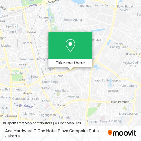 Ace Hardware C One Hotel Plaza Cempaka Putih map