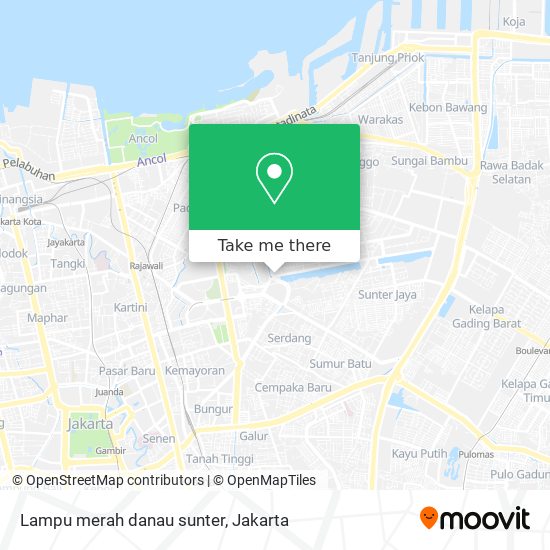 Lampu merah danau sunter map