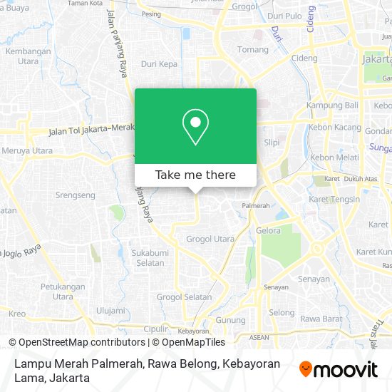 Lampu Merah Palmerah, Rawa Belong, Kebayoran Lama map