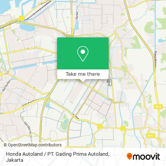 Honda Autoland / PT. Gading Prima Autoland map
