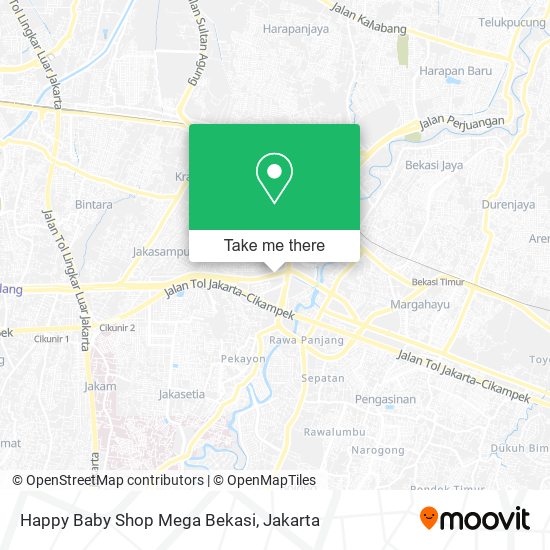 Happy Baby Shop Mega Bekasi map