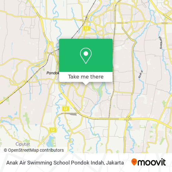 Anak Air Swimming School Pondok Indah map
