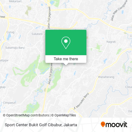 Sport Center Bukit Golf Cibubur map