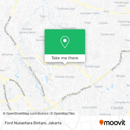 Ford Nusantara Bintaro map
