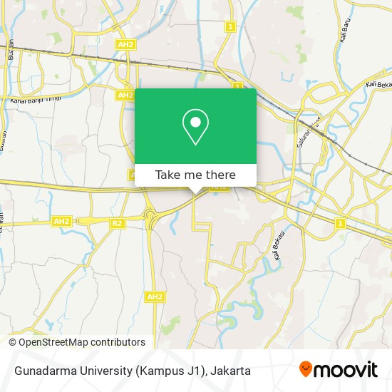 Gunadarma University (Kampus J1) map