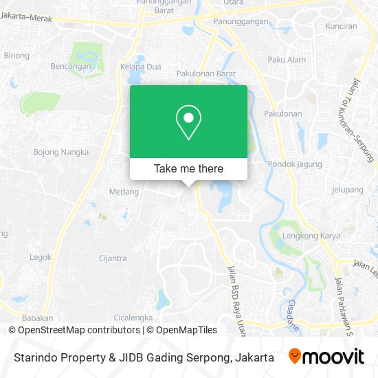 Starindo Property & JIDB Gading Serpong map