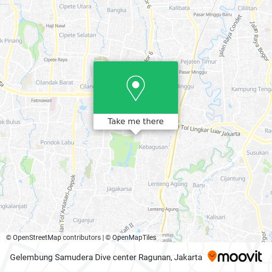 Gelembung Samudera Dive center Ragunan map