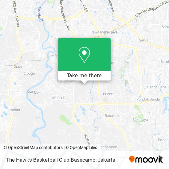 The Hawks Basketball Club Basecamp map