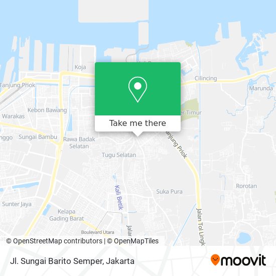 Jl. Sungai Barito Semper map