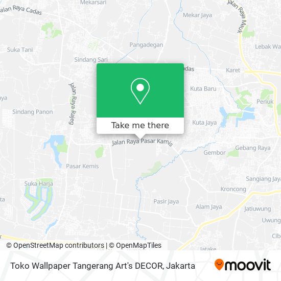 Toko Wallpaper Tangerang Art's DECOR map