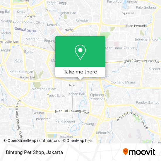 Bintang Pet Shop map