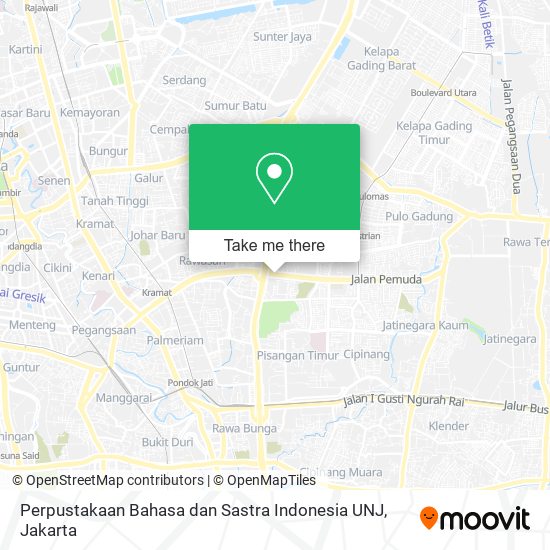 Perpustakaan Bahasa dan Sastra Indonesia UNJ map