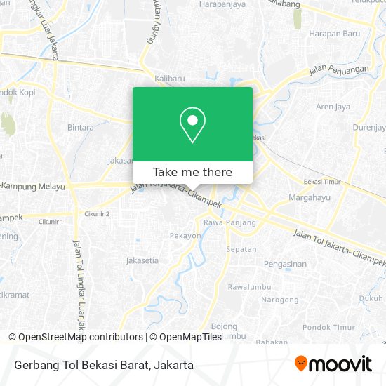 Gerbang Tol Bekasi Barat map