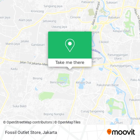 How to get to Fossil Outlet Store in Tangerang by Bus?