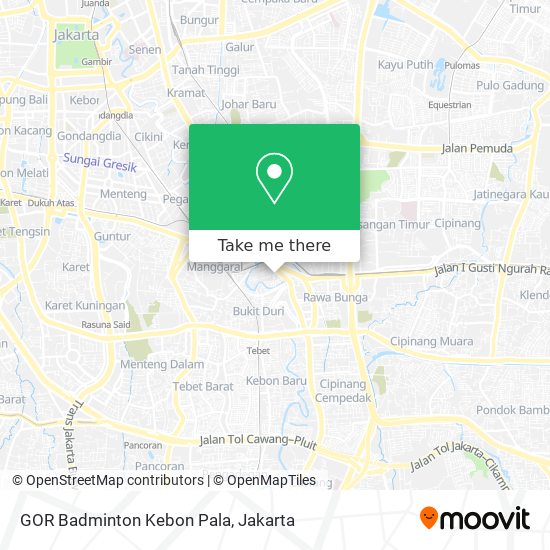 GOR Badminton Kebon Pala map